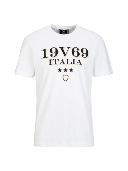 ITALIA Tricou Rafael Carrier 3 bej / negru alb