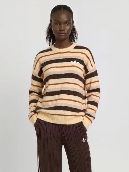 Adidas Originals Svetry Knit Essentials světle / tmavě hnědá