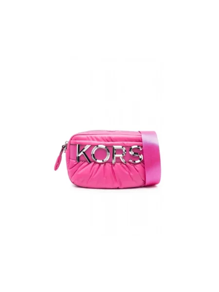 Torebka crossbody Michael Kors skórzana z logo różowa
