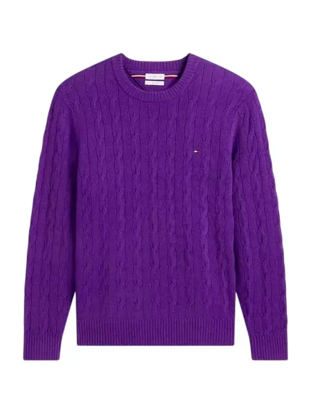 Mikina Tommy Hilfiger fialová