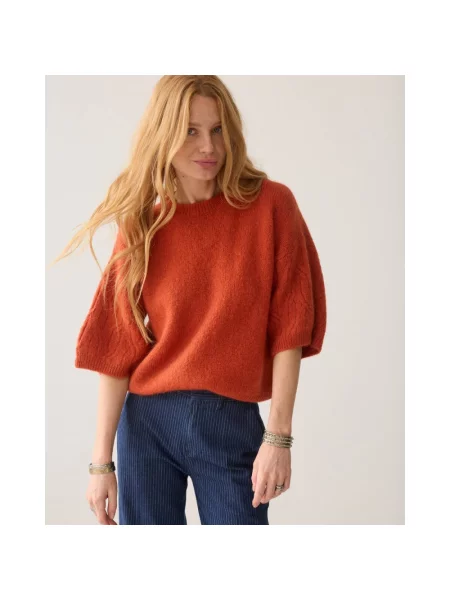 Sweter Summum Woman wełniany czerwony