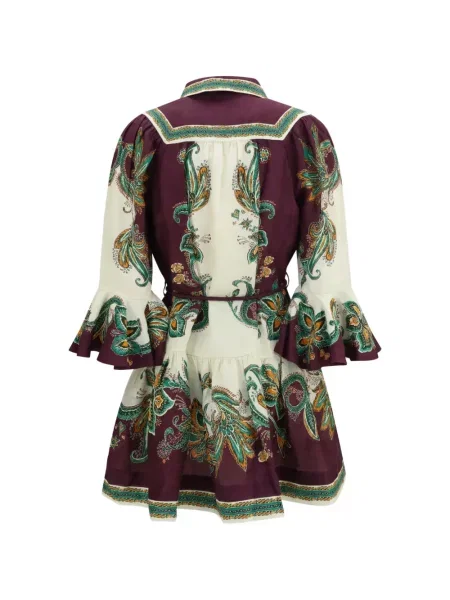 Rochie mini Alemais de in cu imagine cu model paisley roșu