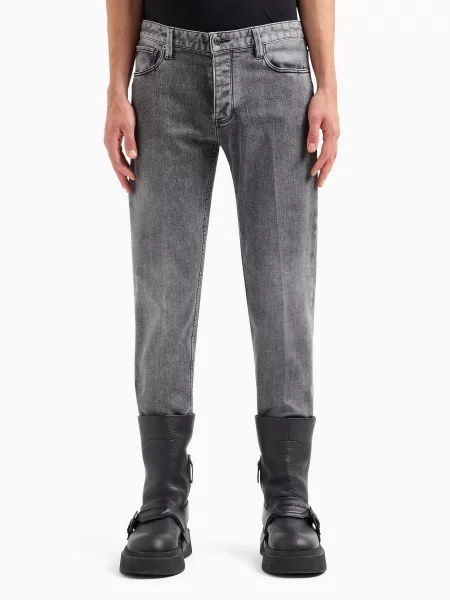 Прямые джинсы Emporio Armani черные