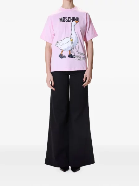 Tricou Moschino cu imagine roz
