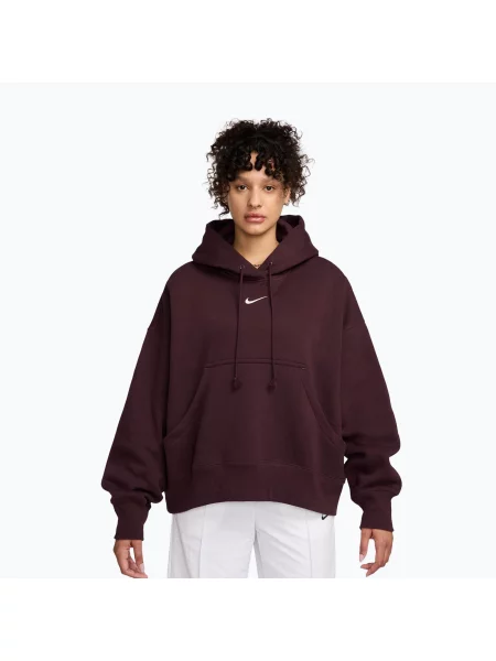 Bluză pentru femei Nike Sportswear Phoenix Fleece Oversized crush/sail burgundy