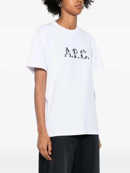 Tricou A.p.c. cu imagine alb