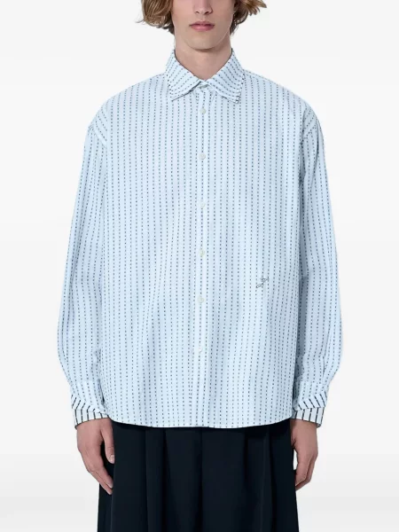 Cămașă Jacquemus din poplin albastru