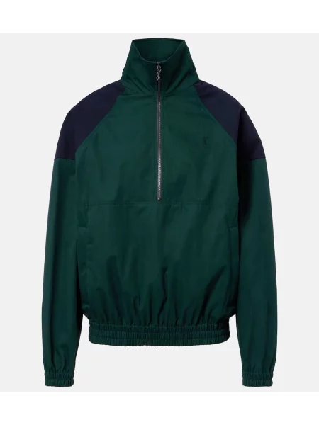 Geacă Saint Laurent din canvas verde