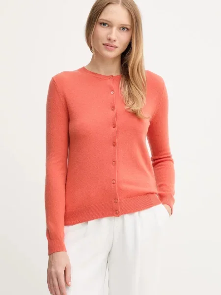Вълнена жилетка United Colors of Benetton от лека материя зелено