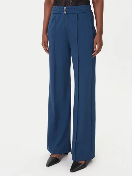 Patrizia Pepe Παντελόνι υφασμάτινο Wide Leg μπλε