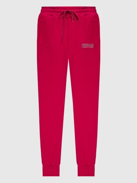 Джогери з вишивкою логотипа Versace Jeans Couture рожеві