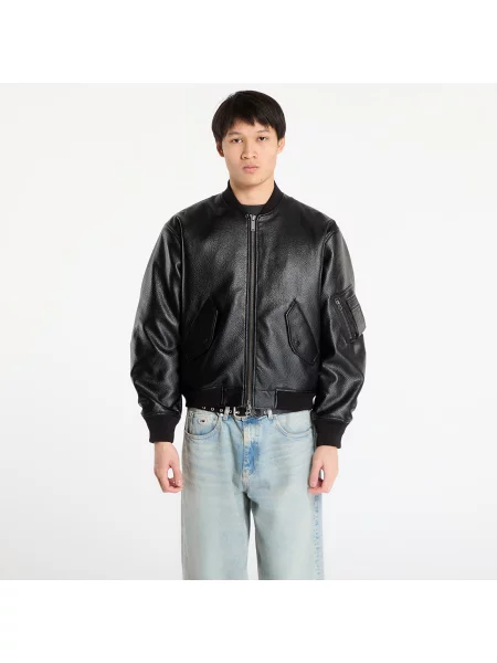 Kurtka Wasted Paris M Kingdom Faux Leather Bomber Black L czarna