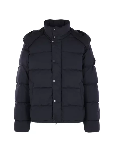 Пухено яке Stone Island синьо