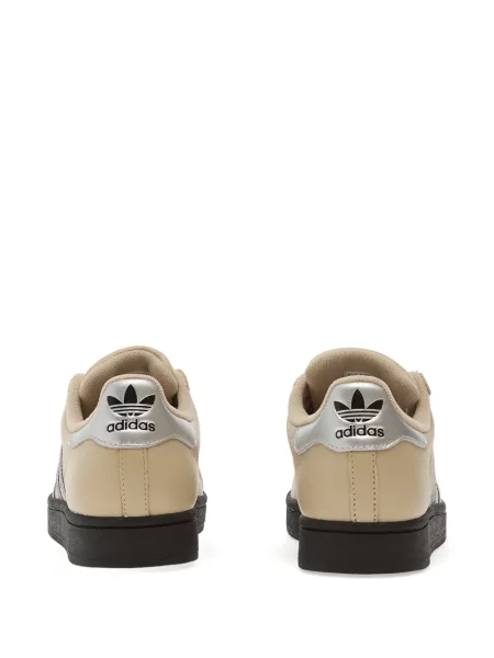 Кожаный суичър с качулка Adidas зелено