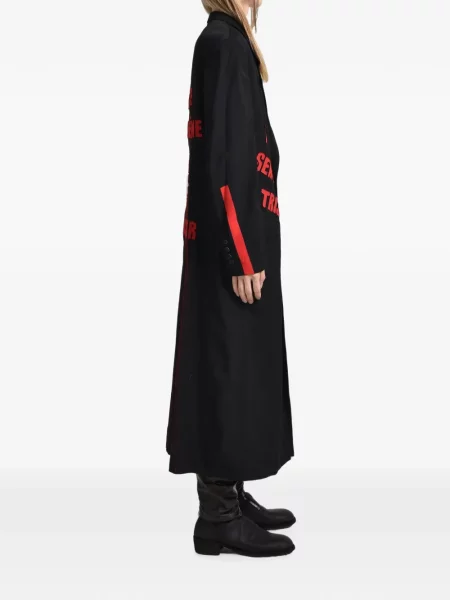 Palton Yohji Yamamoto cu imagine negru