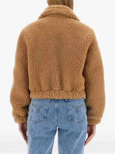 Kołnierzykowy kurtka jeansowa Moschino Jeans brązowa