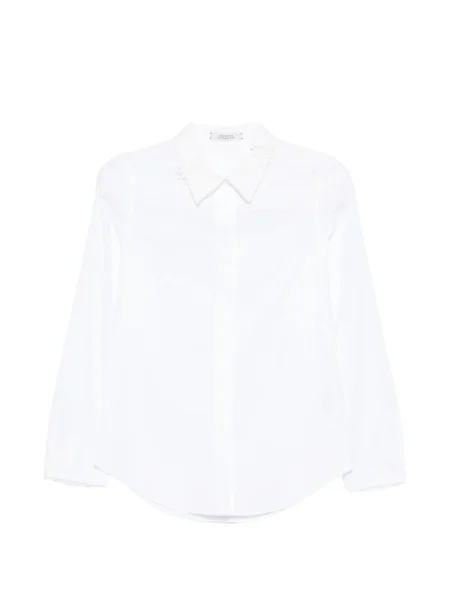 Gulerat cămașă Dorothee Schumacher din dantelă alb