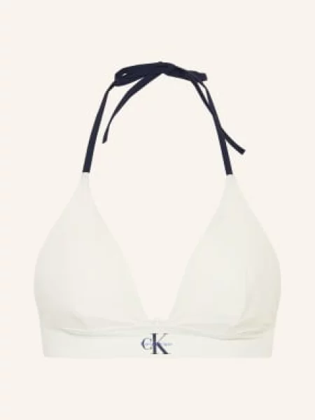 Calvin Klein Trójkątny Stanik Bikini Ck Monogram weiss białe