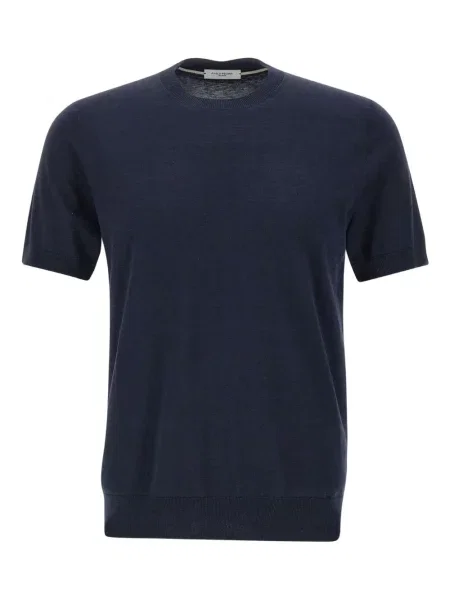 Tricou Paolo Pecora de mătase albastru
