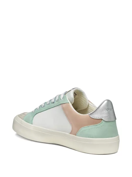 Sneakerși Geox din piele alb