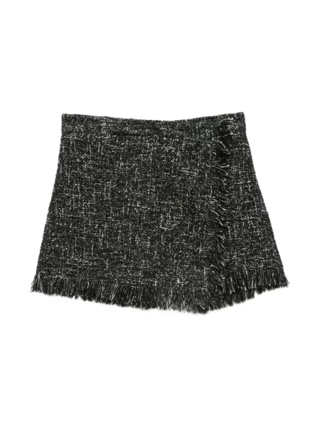 Szorty Msgm z frędzli czarne