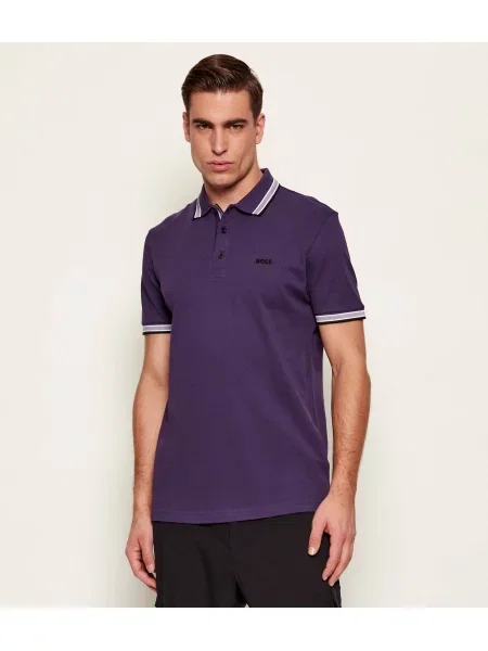 Tricou polo Boss Green verde