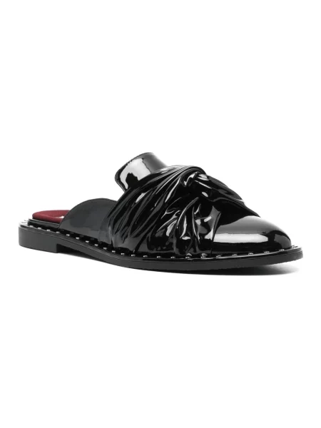 Lakierowane klapki mules Stella Mccartney czarne