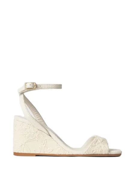 Sandale Castaner cu model floral cu pană din jacard
