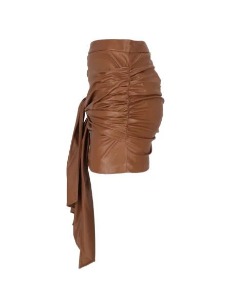 Fusta mini Elisabetta Franchi cu volane maro