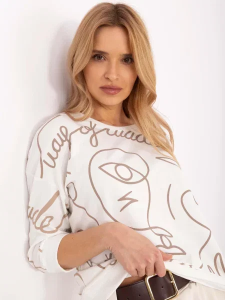 Bluză Rue Paris casual alb