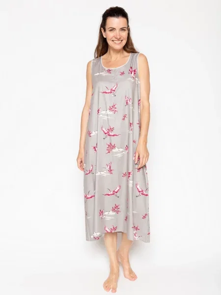 Нічна сорочка NORA ROSE Katherine бавовна/модал сірий