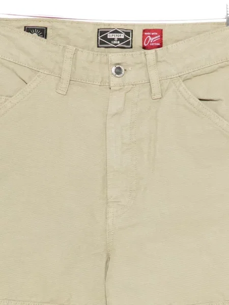 Pantaloni Superdry cu autograf verde