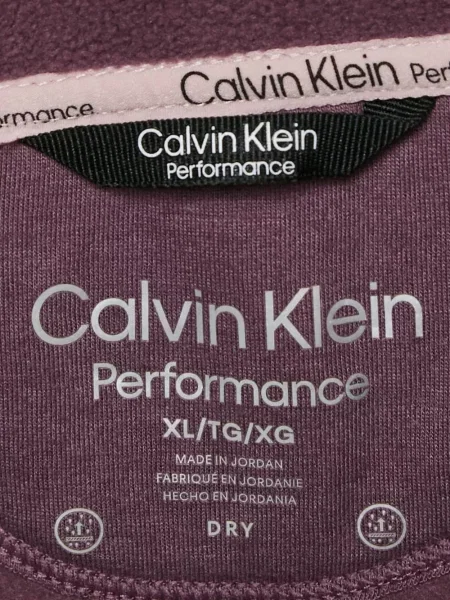 Geacă Calvin Klein din fleece violet
