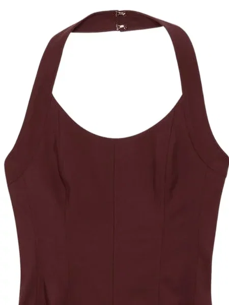 Halter nyakú midi ruha Simkhai barna