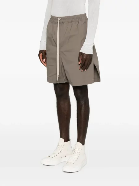 Pantaloni scurți Rick Owens cu cordon gri