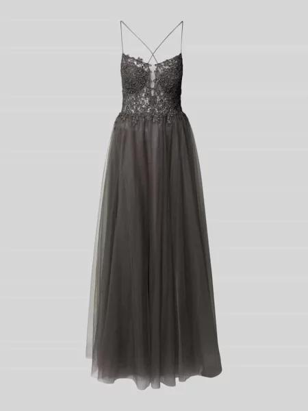 Sukienka wieczorowa z koronkowym obszyciem V.m.