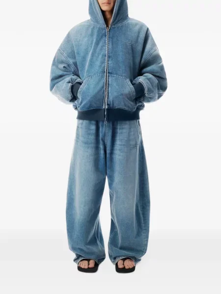 Mikina s kapucňou Alexander Wang modrá