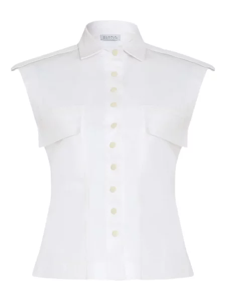 Cămașă Gloria Coelho fără mâneci alb