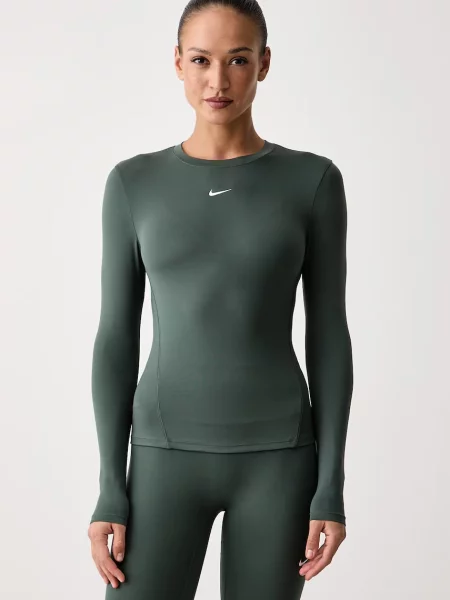 Nike longsleeve treningowy One Fitted Dri-FIT zielona