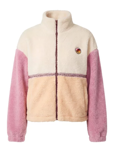 RIP CURL Jachetă fleece funcțională SURF REVIVAL HERITAGE portocaliu piersică / roz / coajă de ou alb