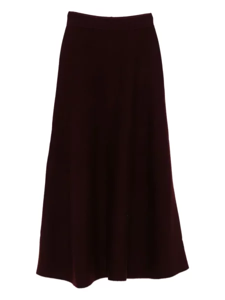 Dzianinowa maksi spódnica maxi Max Mara czerwona