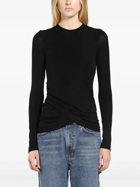 Koszulka Agolde z dżerseju czarna