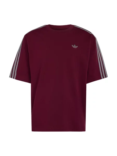 ADIDAS ORIGINALS Tričko Adicolor čedičová / burgundská červeň šedá