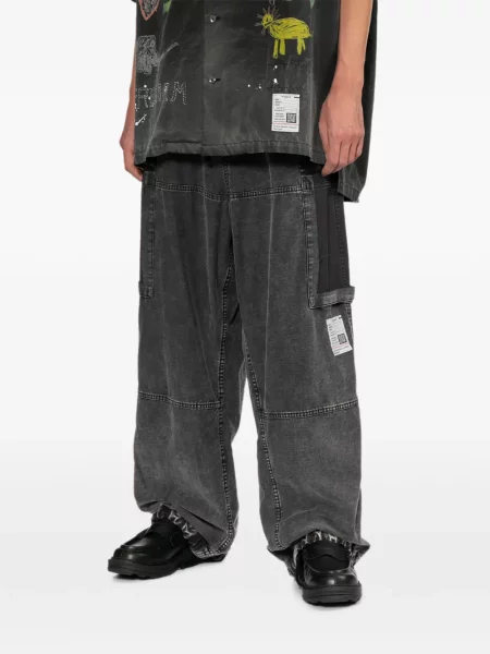 Pantaloni Maison Mihara Yasuhiro cu cordon gri