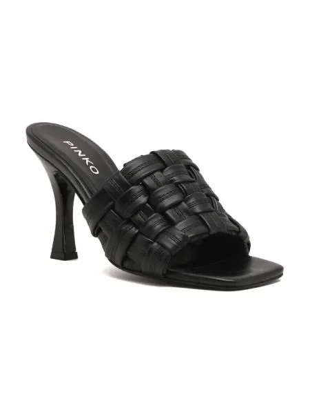 Pinko Șlapi CORINNA cu adaos de piele negru