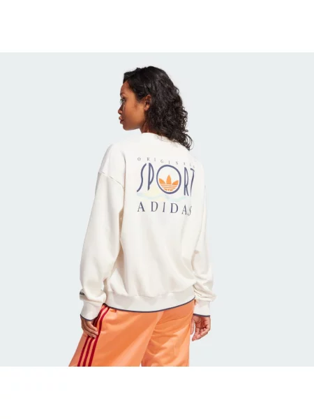 Adidas Originals bluza Graphic Sweat z nadrukiem biały