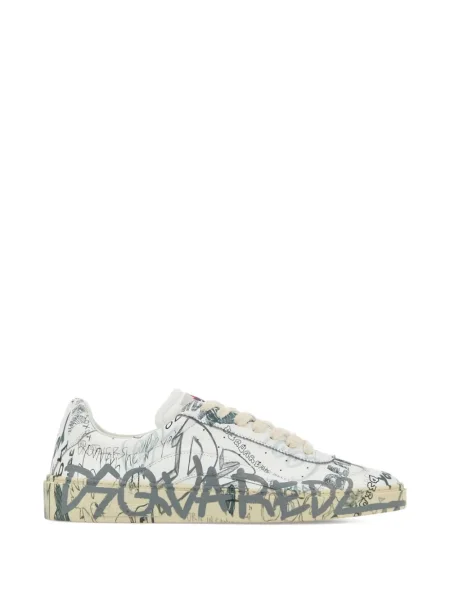 Sneakerși Dsquared2 cu imagine alb