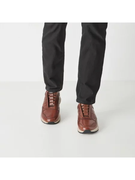 Sneakersy Tamaris skórzane brązowe