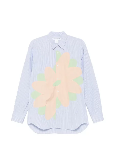 Φλοράλ πουκάμισο Comme Des Garçons Shirt με απλικέ μπλε