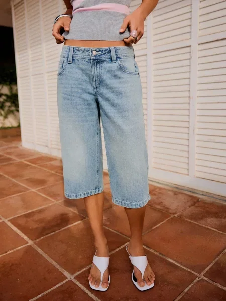 Bershka Jeans denim albastru
